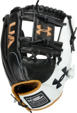 11.5 Inch Under Armour Genuine Pro 2.0 Black/White/Caramel Adult Infield Baseball Glove UAFGGP2-1150I
