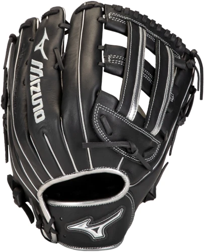 13 Inch Mizuno MVP Prime SE GMVP1300PSES8-Black/Silver Adult Slowpitch Softball Glove 3 13 Inch Mizuno MVP Prime SE GMVP1300PSES8-Black/Silver Adult Slowpitch Softball Glove