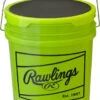 Rawlings B612RFPBPBUCK Combo 6 Gallon Optic Yellow Bucket W/ 12 RFPBP12SY Fastpitch Softballs -Baseball Discount Store rawlings b612rfpbpbuck combo 6 gallon optic yellow bucket w 12 rfpbp12sy fastpitch softballs 4